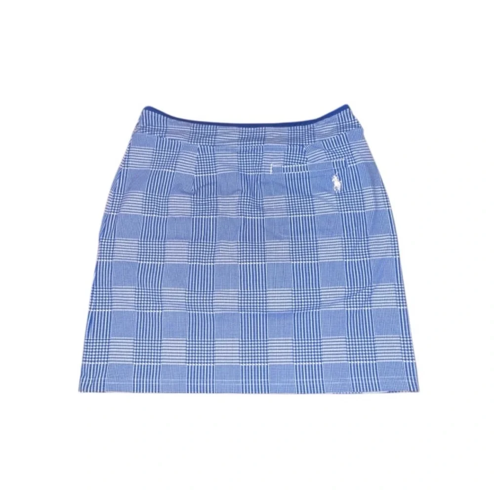 Ralph Lauren Polo Golf Blue & White Plaid Golf Tennis Skort Skirt‎ Small